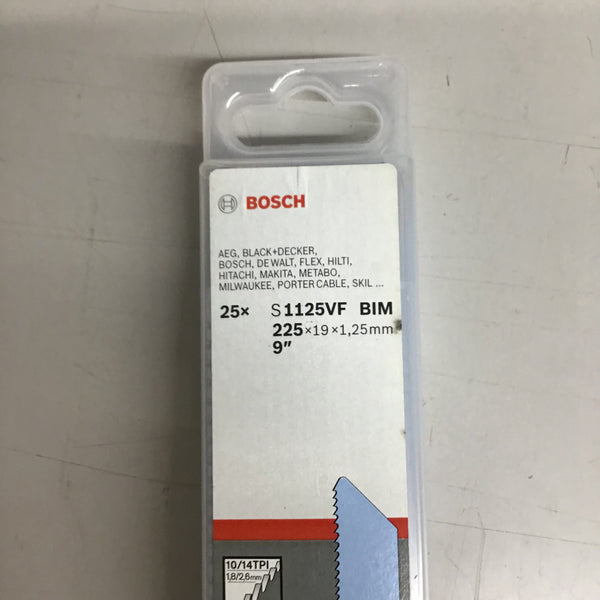 BOSCH セーバーソーブレード 金属用 全長225mm 25本入 S1125VF 山数10-14 ③【戸田店】