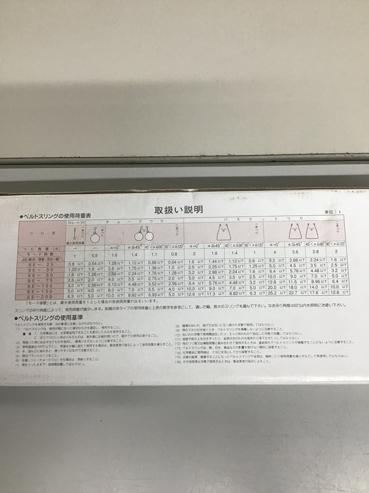 【未使用品】 ナロック ポリエステルスリング 50mmｘ4Ｍ　①【T68】【戸田店】