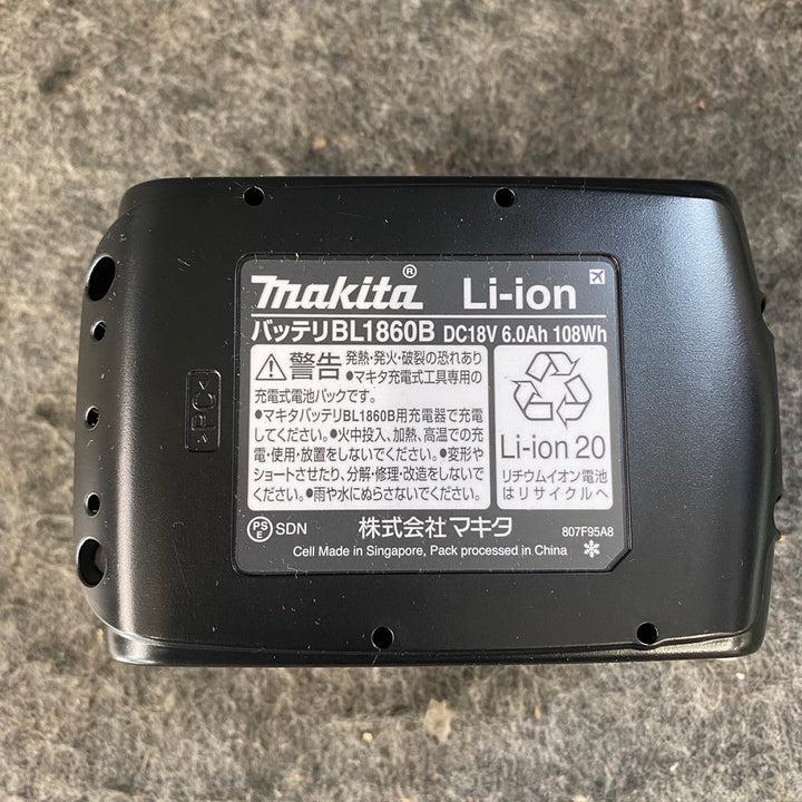 ★マキタ(makita) リチウムイオンバッテリー 18V/6.0Ah BL1860B【柏店】