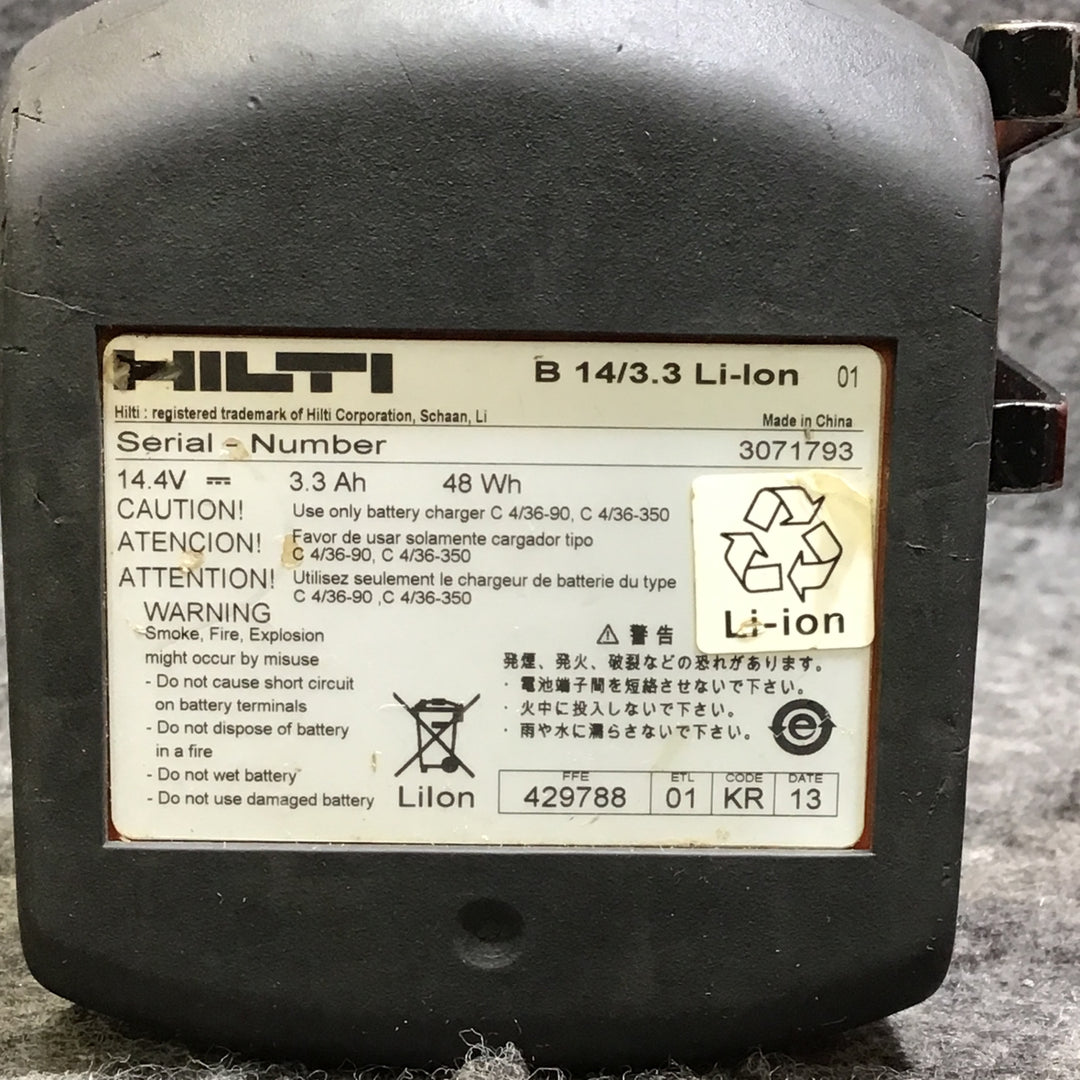 【中古品】HILTI ヒルティ コードレスインパクトドライバー SID14-A P2／3.3Ah バッテリー1個【桶川店】