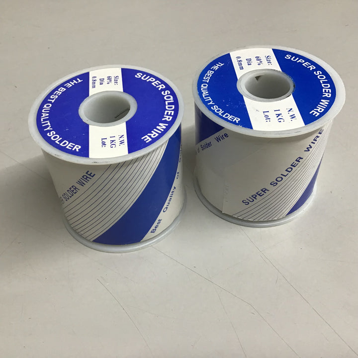 【未使用品】 SUPER SOLDER WIRE　1kg 0.8mm　2個セット【戸田店】